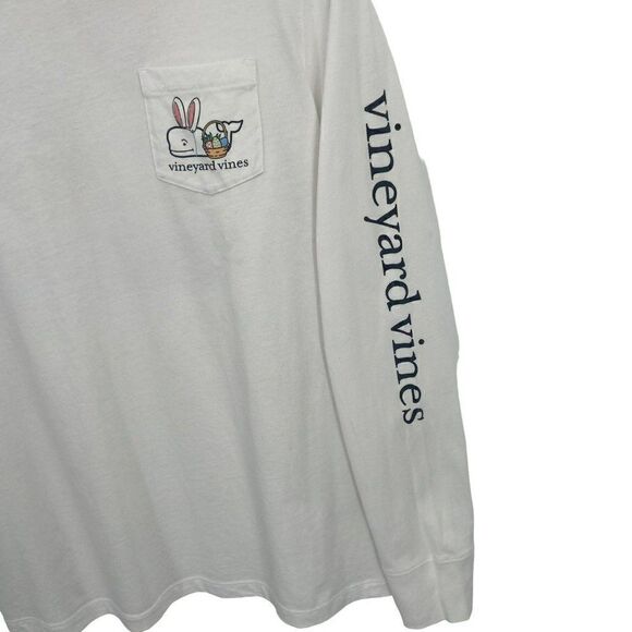 Vineyard Vines Long-Sleeve Easter Pocket Tee White Small - Picture 6 of 11